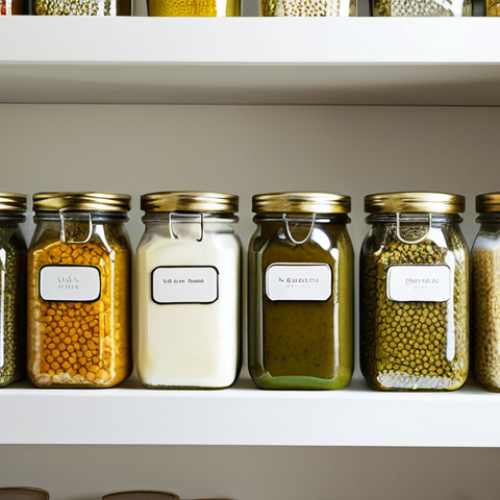 Minimalist Pantry**

"A clean, organized pantry showcasing essential, versatile ingredients: olive oil, lentils, rice, herbs. Jars are neatly labeled. Bright, natural lighting. Safe for work, appropriate content, fully clothed (no people present), modest, family-friendly, perfect anatomy (of the food items), correct proportions, professional photography, high quality, focus on organization and simplicity."

**