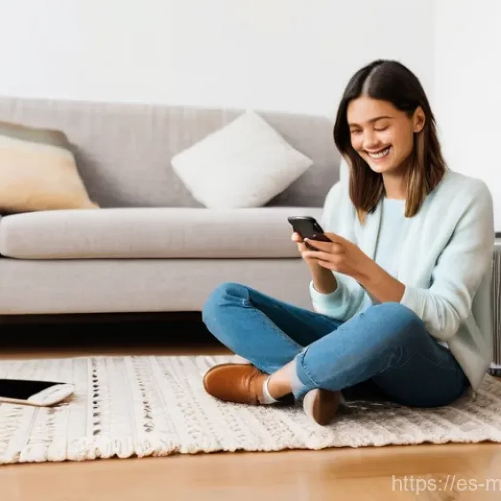 미니멀라이프 예산 절약 - **Prompt:** A bright, minimalist apartment living room bathed in warm, natural light. A smiling woma...